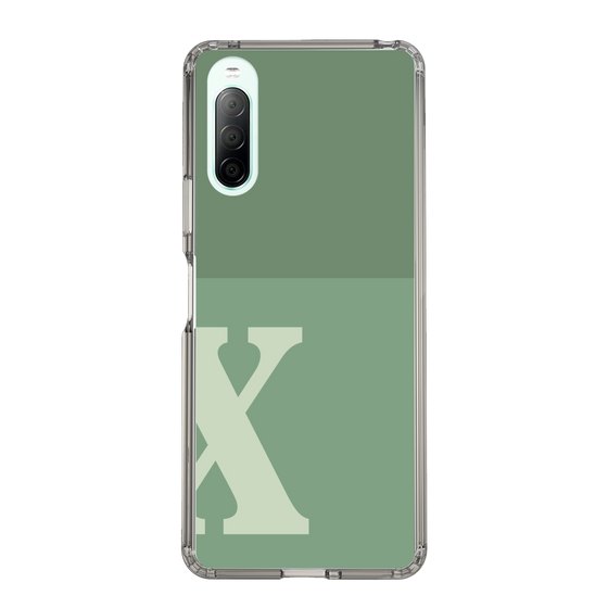 Slim Protection Case［ Original - initial two tone - X green ］