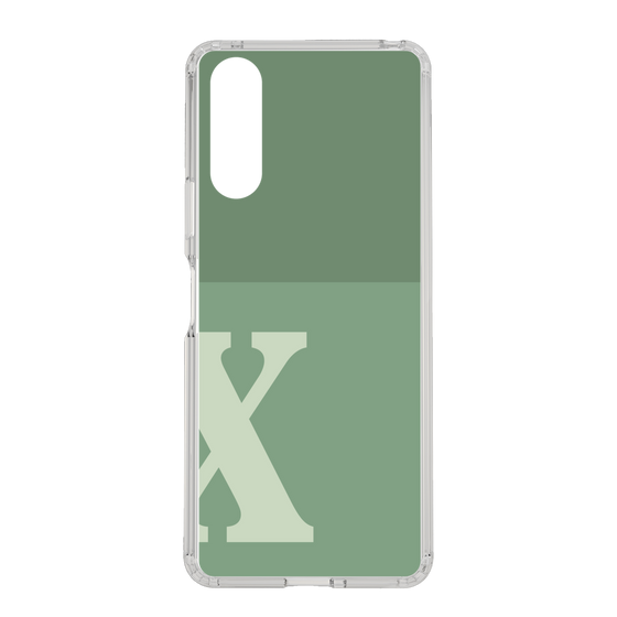Slim Protection Case［ Original - initial two tone - X green ］