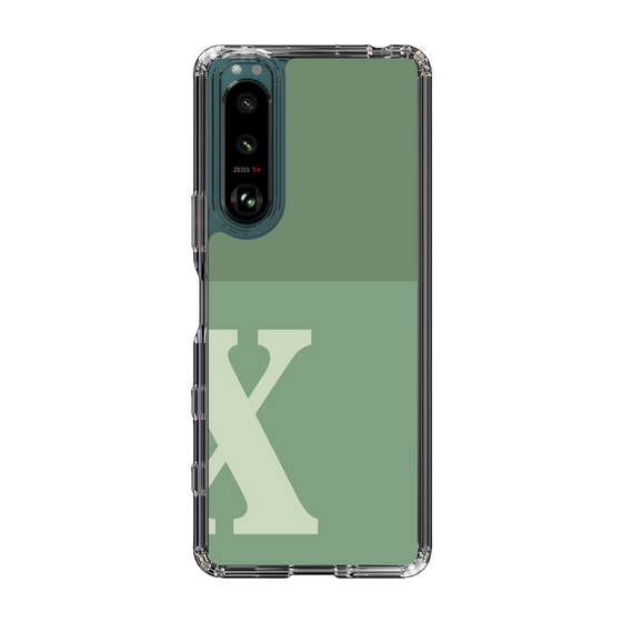 Slim Protection Case［ Original - initial two tone - X green ］