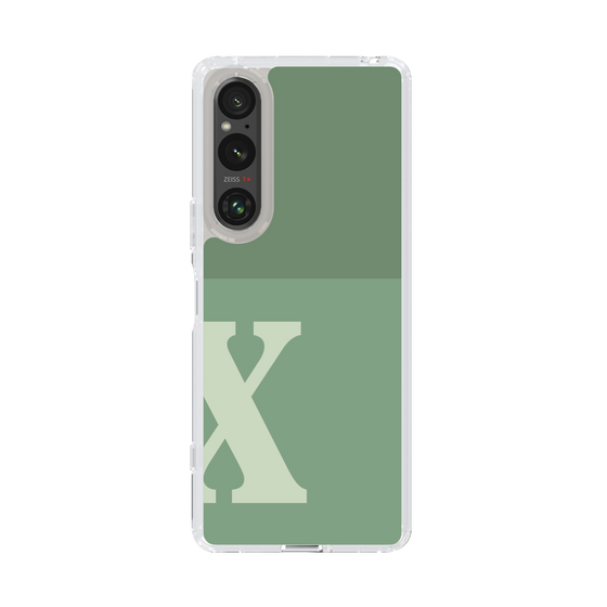 Slim Protection Case［ Original - initial two tone - X green ］