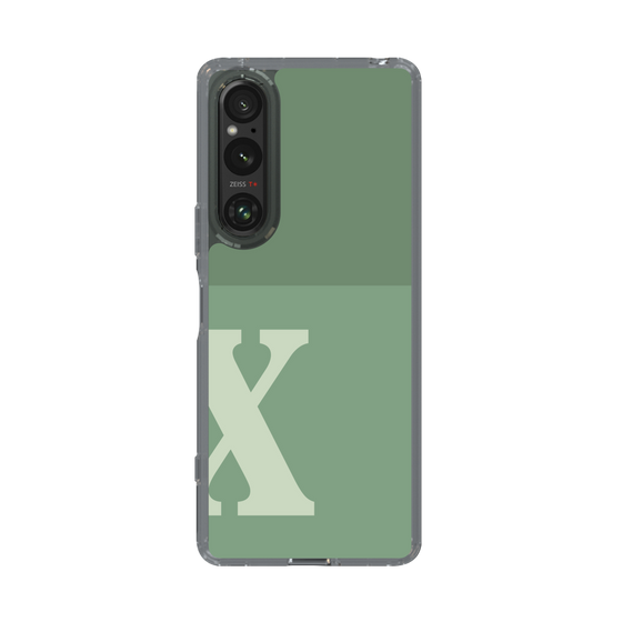 Slim Protection Case［ Original - initial two tone - X green ］