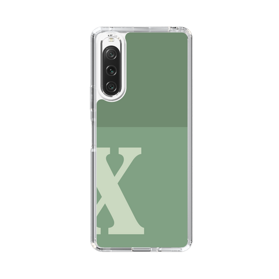 Slim Protection Case［ Original - initial two tone - X green ］