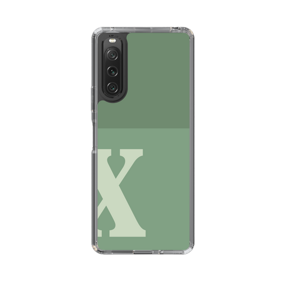 Slim Protection Case［ Original - initial two tone - X green ］