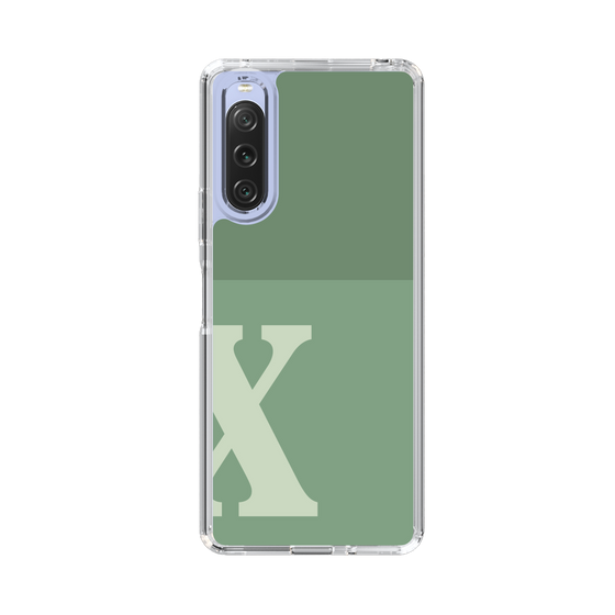 Slim Protection Case［ Original - initial two tone - X green ］