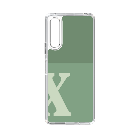 Slim Protection Case［ Original - initial two tone - X green ］