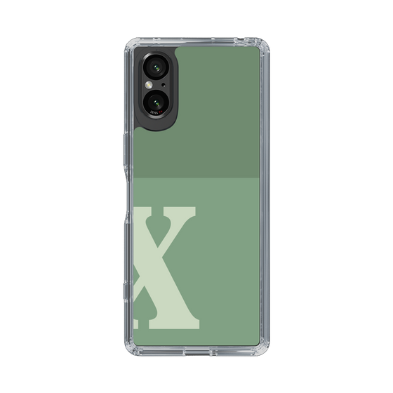 Slim Protection Case［ Original - initial two tone - X green ］