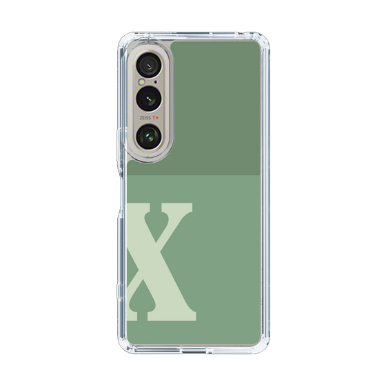 Slim Protection Case［ Original - initial two tone - X green ］