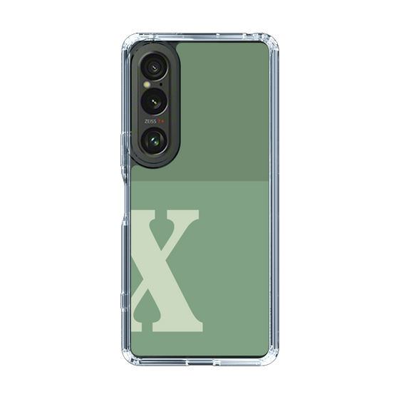 Slim Protection Case［ Original - initial two tone - X green ］