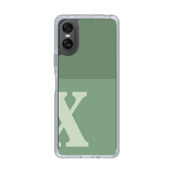 Slim Protection Case［ Original - initial two tone - X green ］