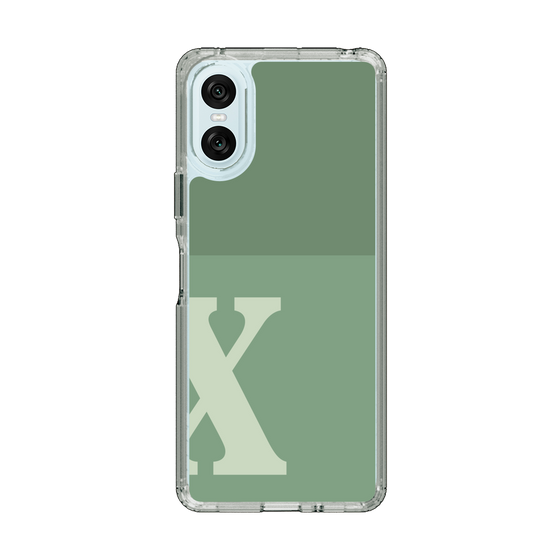 Slim Protection Case［ Original - initial two tone - X green ］