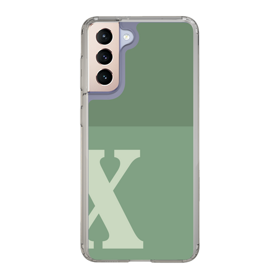 Slim Protection Case［ Original - initial two tone - X green ］
