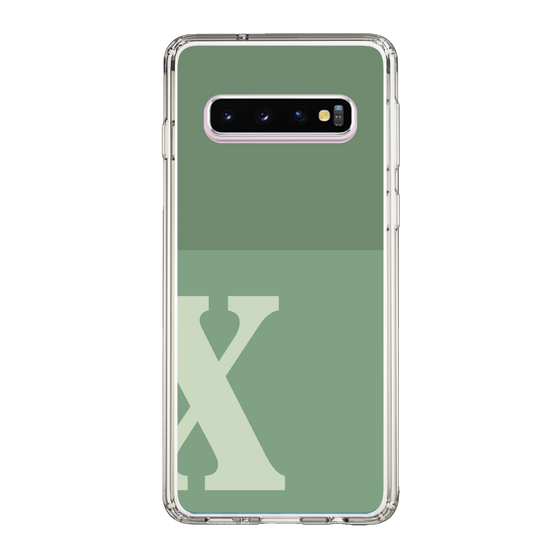 Slim Protection Case［ Original - initial two tone - X green ］