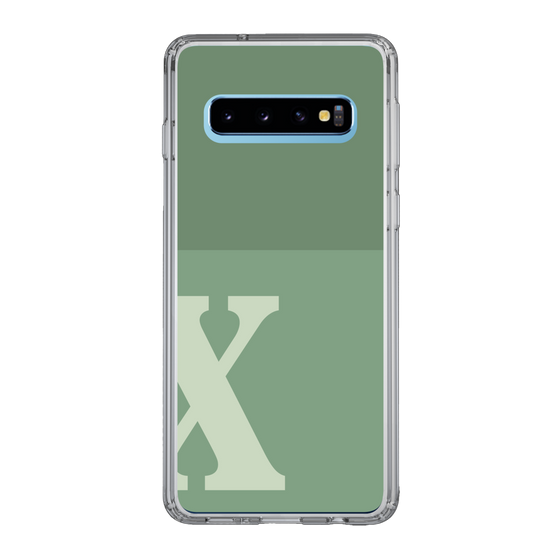 Slim Protection Case［ Original - initial two tone - X green ］