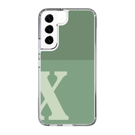 Slim Protection Case［ Original - initial two tone - X green ］