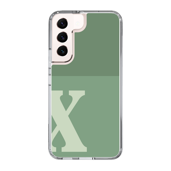 Slim Protection Case［ Original - initial two tone - X green ］