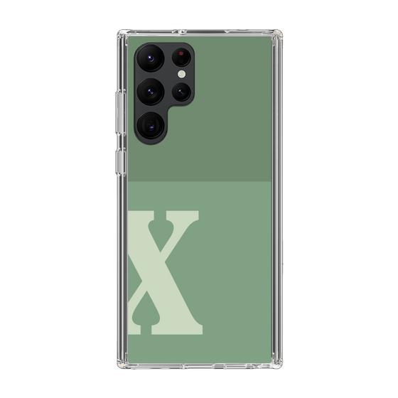 Slim Protection Case［ Original - initial two tone - X green ］