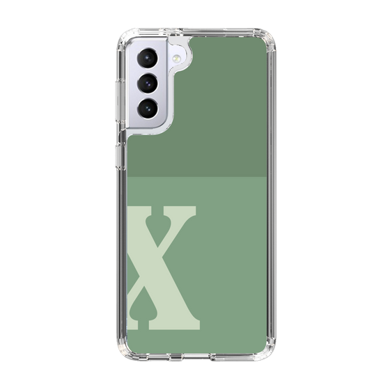 Slim Protection Case［ Original - initial two tone - X green ］