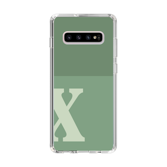 Slim Protection Case［ Original - initial two tone - X green ］