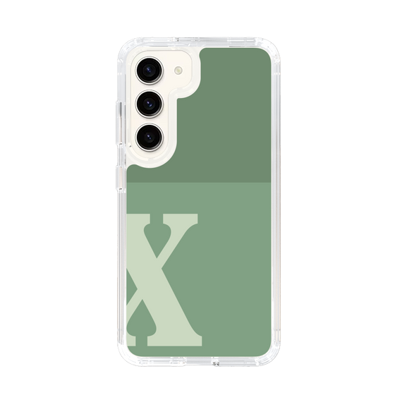 Slim Protection Case［ Original - initial two tone - X green ］