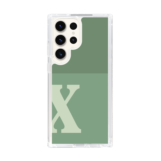 Slim Protection Case［ Original - initial two tone - X green ］