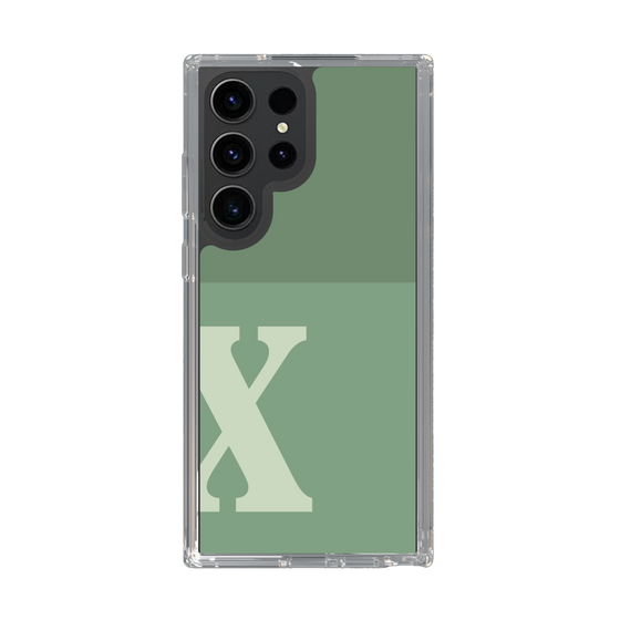 Slim Protection Case［ Original - initial two tone - X green ］
