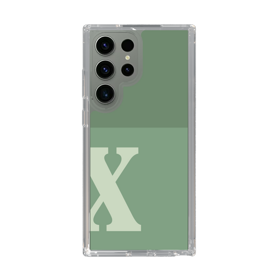 Slim Protection Case［ Original - initial two tone - X green ］
