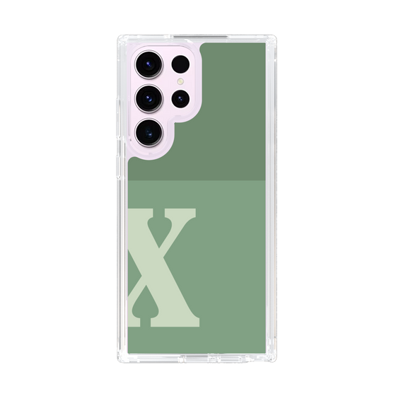 Slim Protection Case［ Original - initial two tone - X green ］