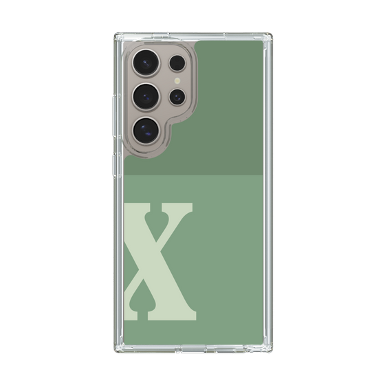 Slim Protection Case［ Original - initial two tone - X green ］