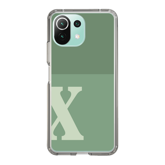 Slim Protection Case［ Original - initial two tone - X green ］