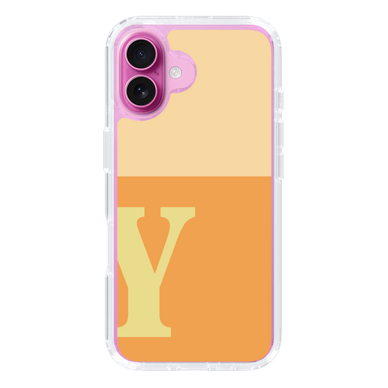 Slim Protection Case［ オリジナル - initial two tone - Y orange ］