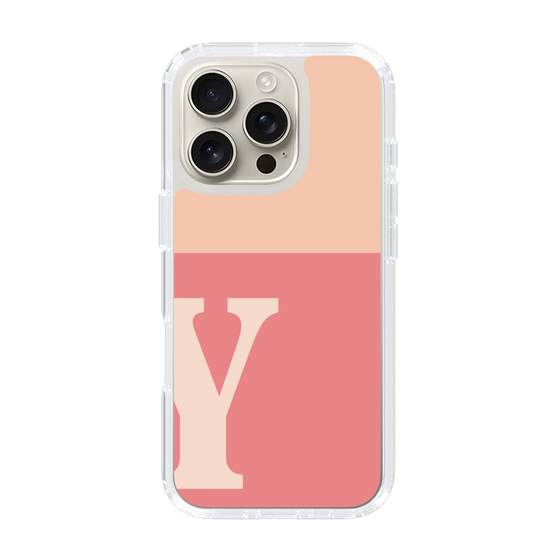 Slim Protection Case［ オリジナル - initial two tone - Y pink ］