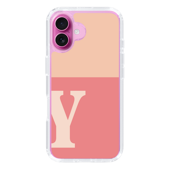 Slim Protection Case［ オリジナル - initial two tone - Y pink ］