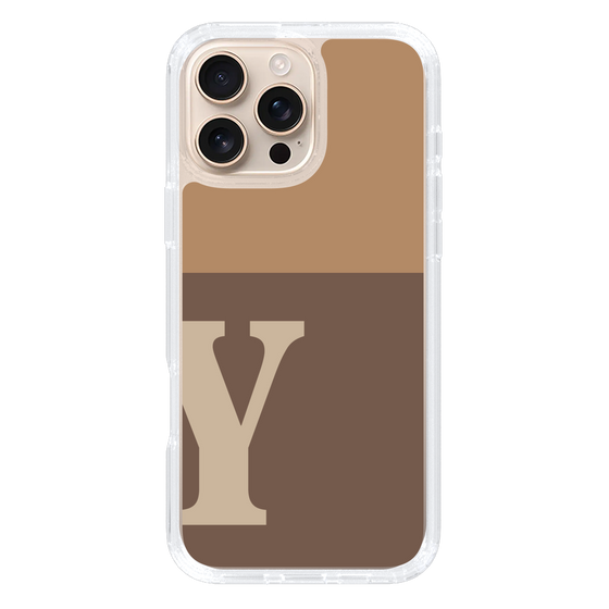Slim Protection Case［ オリジナル - initial two tone - Y brown ］