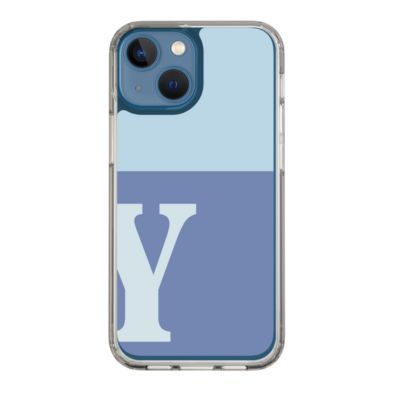 Slim Protection Case［ Original - initial two tone - Y blue ］