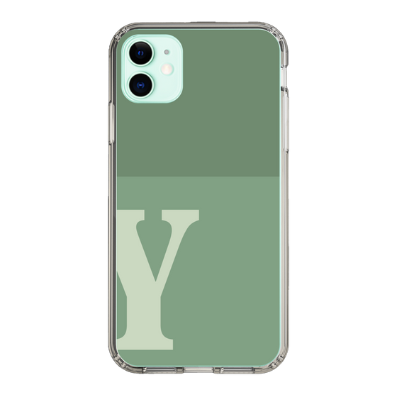 Slim Protection Case［ Original - initial two tone - Y green ］