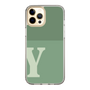 Slim Protection Case［ Original - initial two tone - Y green ］