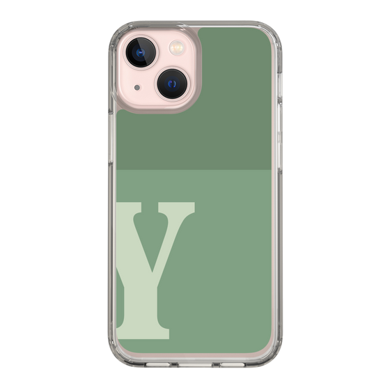 Slim Protection Case［ Original - initial two tone - Y green ］