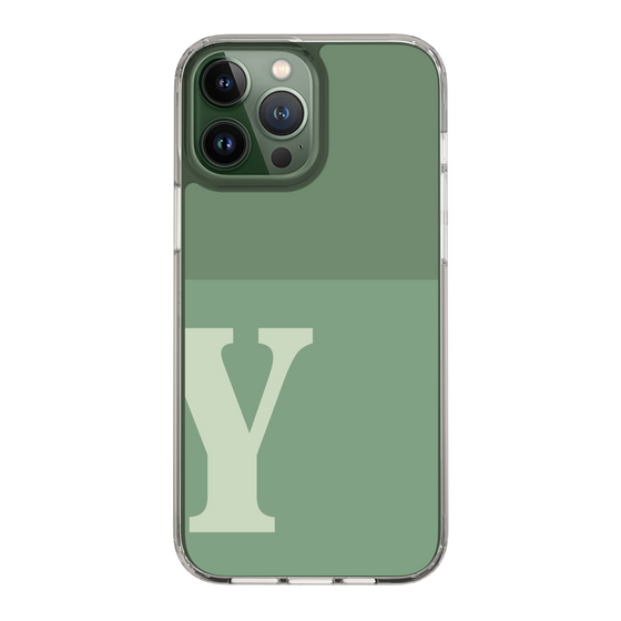 Slim Protection Case［ Original - initial two tone - Y green ］