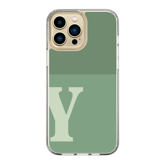 Slim Protection Case［ Original - initial two tone - Y green ］
