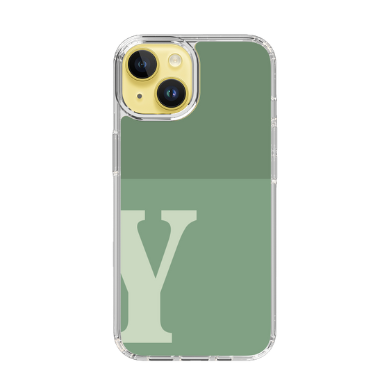 Slim Protection Case［ Original - initial two tone - Y green ］