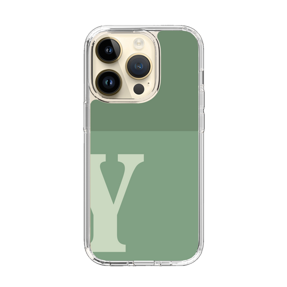 Slim Protection Case［ Original - initial two tone - Y green ］