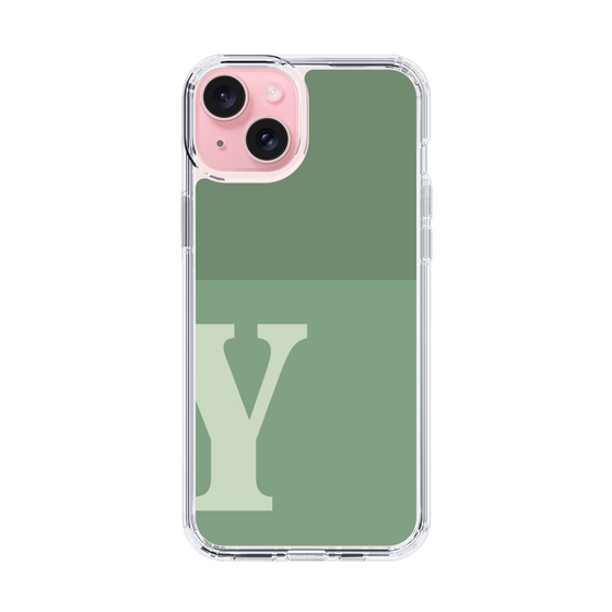 Slim Protection Case［ Original - initial two tone - Y green ］