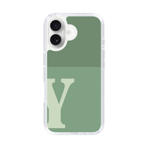 Slim Protection Case［ オリジナル - initial two tone - Y green ］
