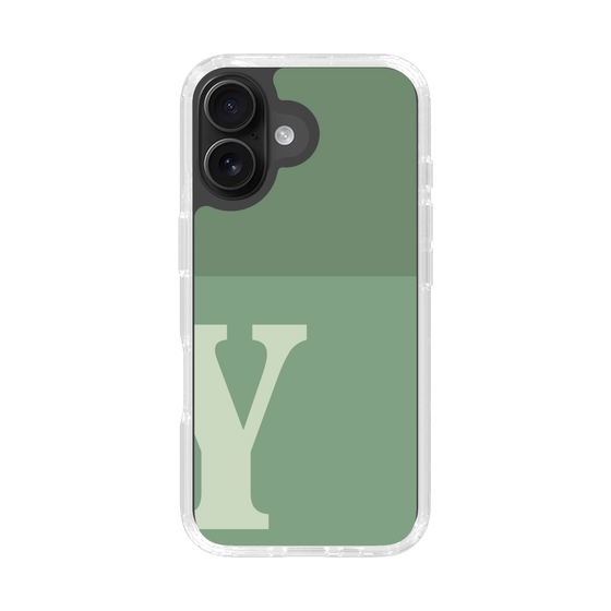 Slim Protection Case［ オリジナル - initial two tone - Y green ］