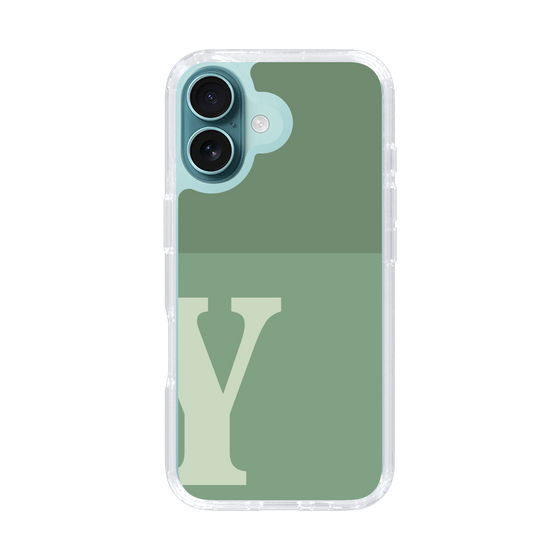 Slim Protection Case［ オリジナル - initial two tone - Y green ］
