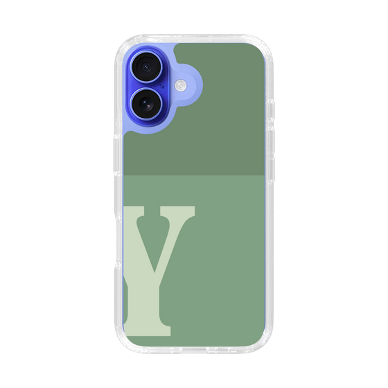 Slim Protection Case［ オリジナル - initial two tone - Y green ］
