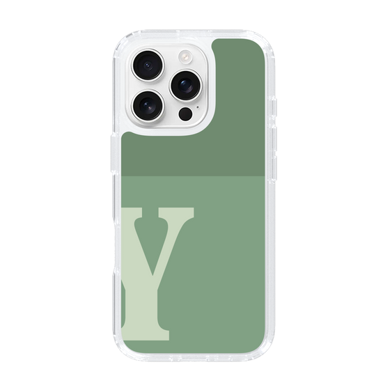 Slim Protection Case［ オリジナル - initial two tone - Y green ］