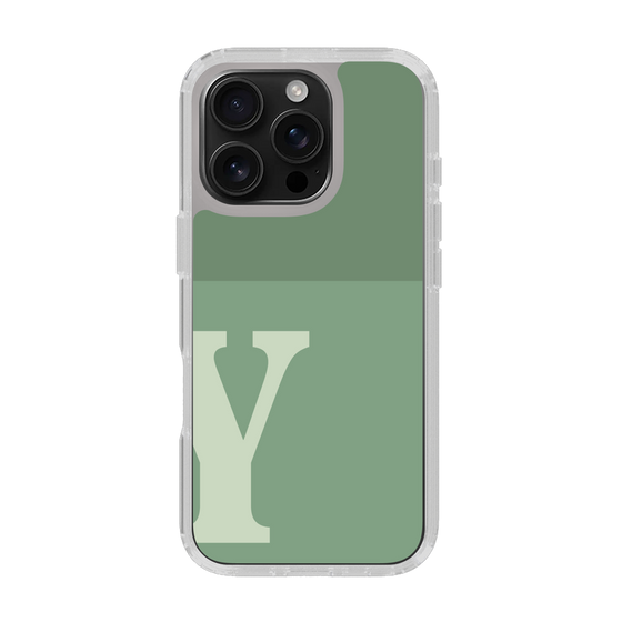 Slim Protection Case［ オリジナル - initial two tone - Y green ］