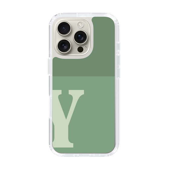 Slim Protection Case［ オリジナル - initial two tone - Y green ］
