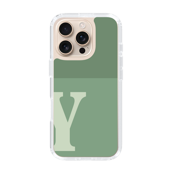 Slim Protection Case［ オリジナル - initial two tone - Y green ］
